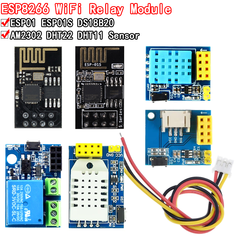 Smart Home Esp8266 - Esp8266 5V Wifi Relaismodule Ds18b20 Dht11