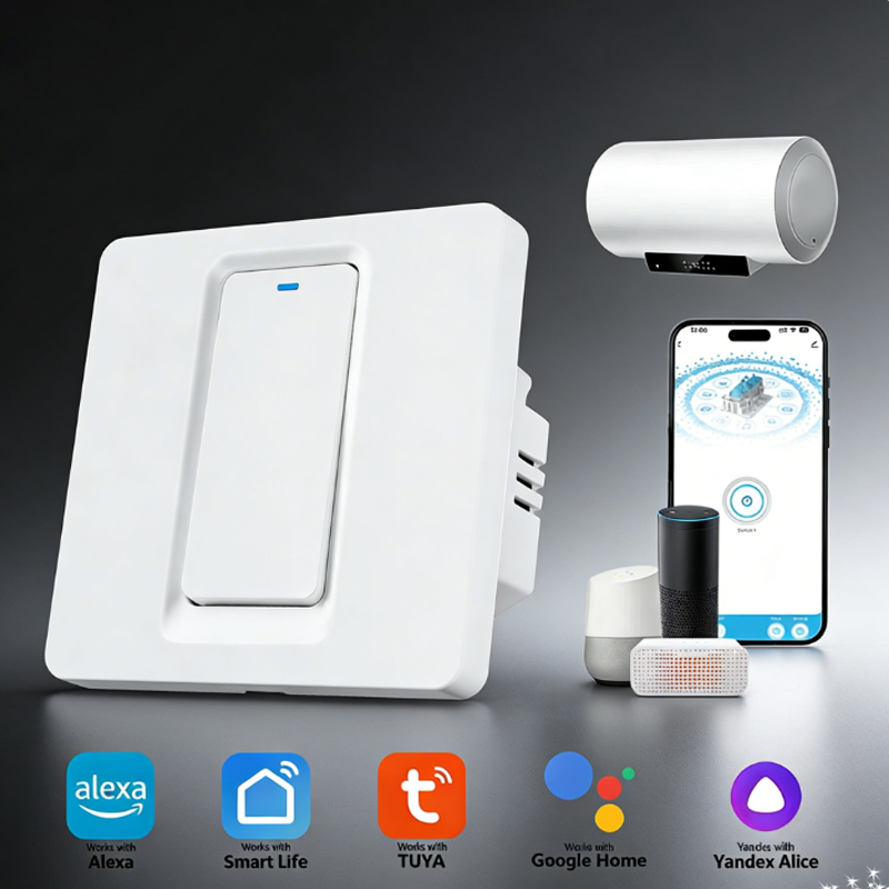 Smart Home Sistem - Slimme boilerschakelaar/WiFi en Bluetooth-aanraakbediening Werkt met