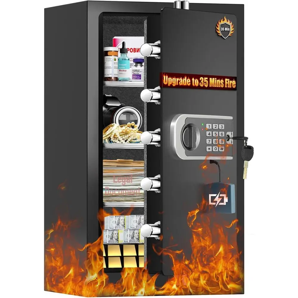 Smart Home Box - Verbeterde 35-minuten brandwerende huissafe, 7,5 waterdichte