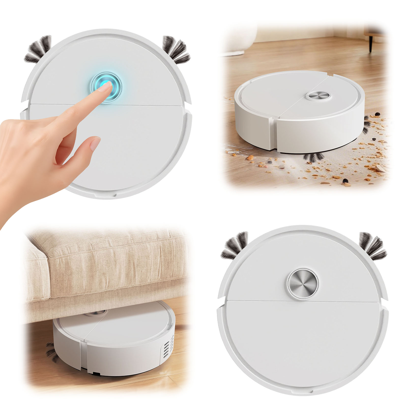 Smart Home Box - 3-in-1 intelligente veegrobot met verwijderbare stofopvangbak,