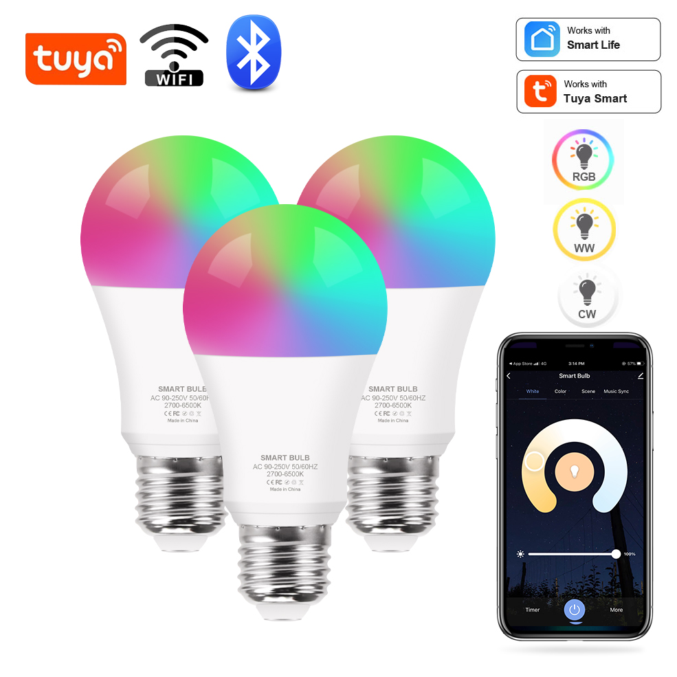 Alexa Compatible Bulb - Tuya Wifi/Bluetooth Slimme Lamp Alexa Led
