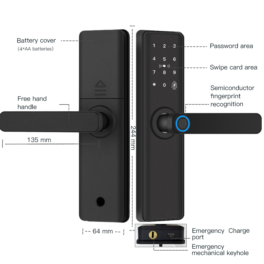 Slim deurslot Bluetooth-compat - Smart Home Door Lock recensie en prijs