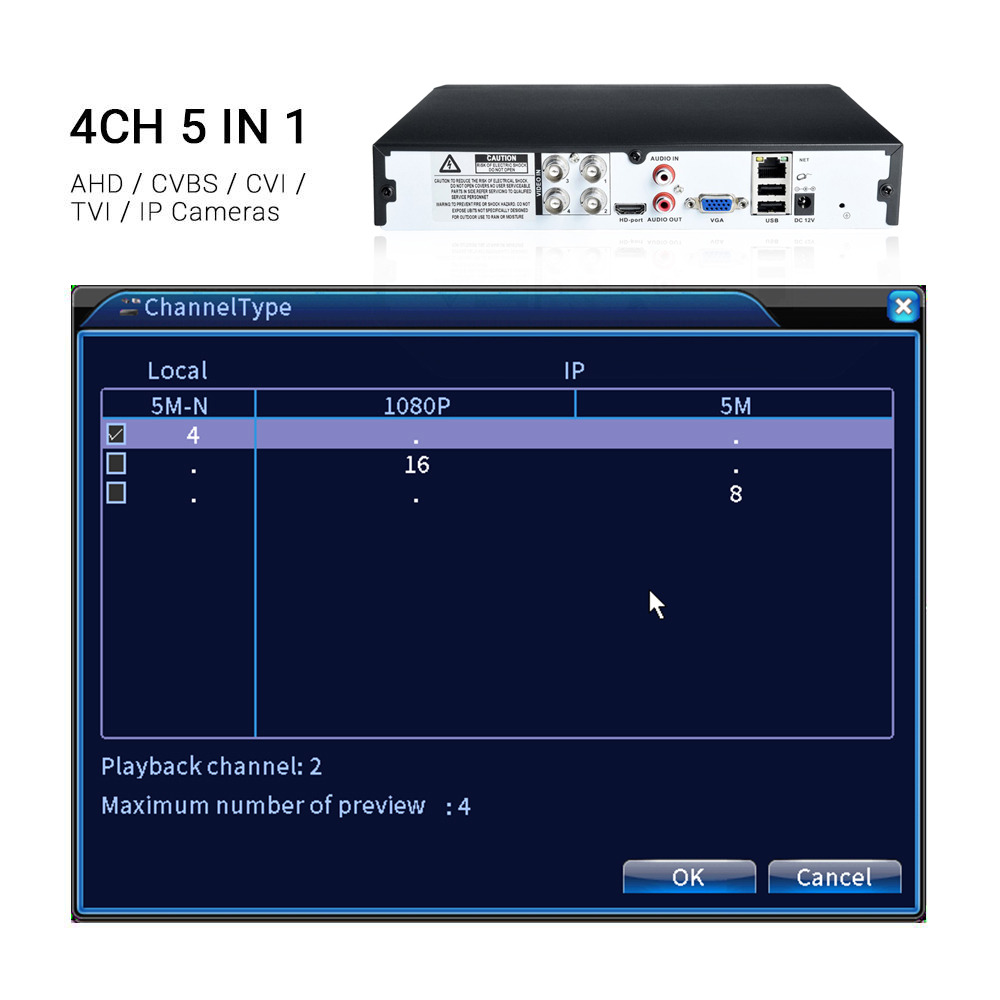 Hamrolte 5M-N Ahd Dvr 4CH/8CH  - Security Ip Camera recensie en prijs